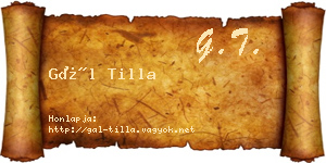 Gál Tilla névjegykártya
