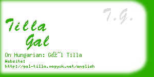 tilla gal business card